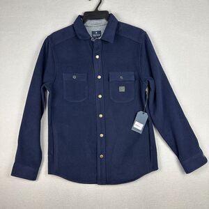 NEW Roark Revival Mens Size Medium Andes Woven Shirt Blue Long Sleeve Button Up